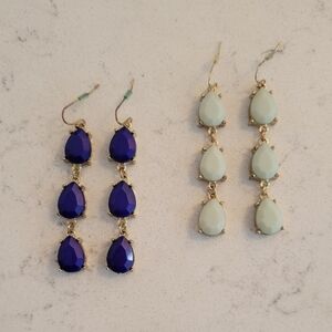 Two (2) Pairs of Triple Tier Dangle Earrings